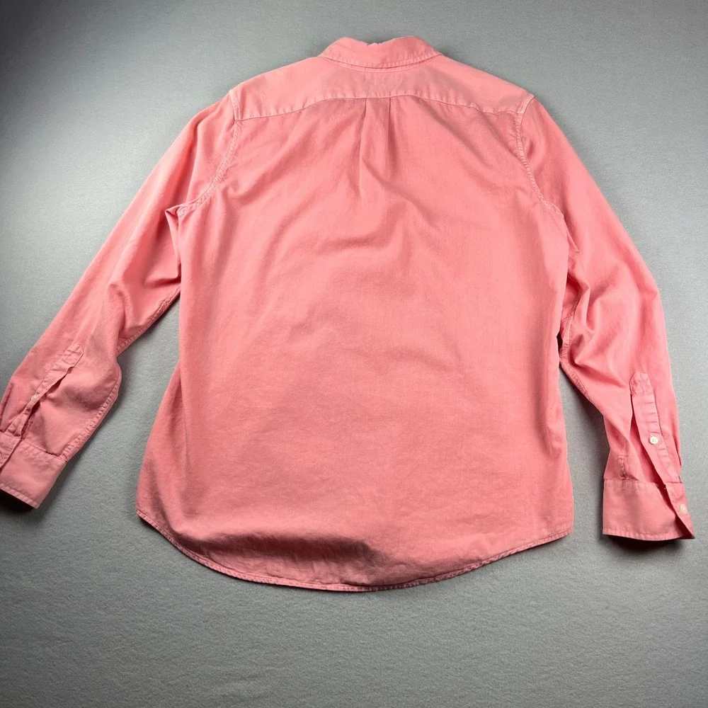 Vineyard Vines Mens Slim Fit Tucker Shirt Salmon Pink Cotton Silk Corduroy Med - Picture 7 of 8